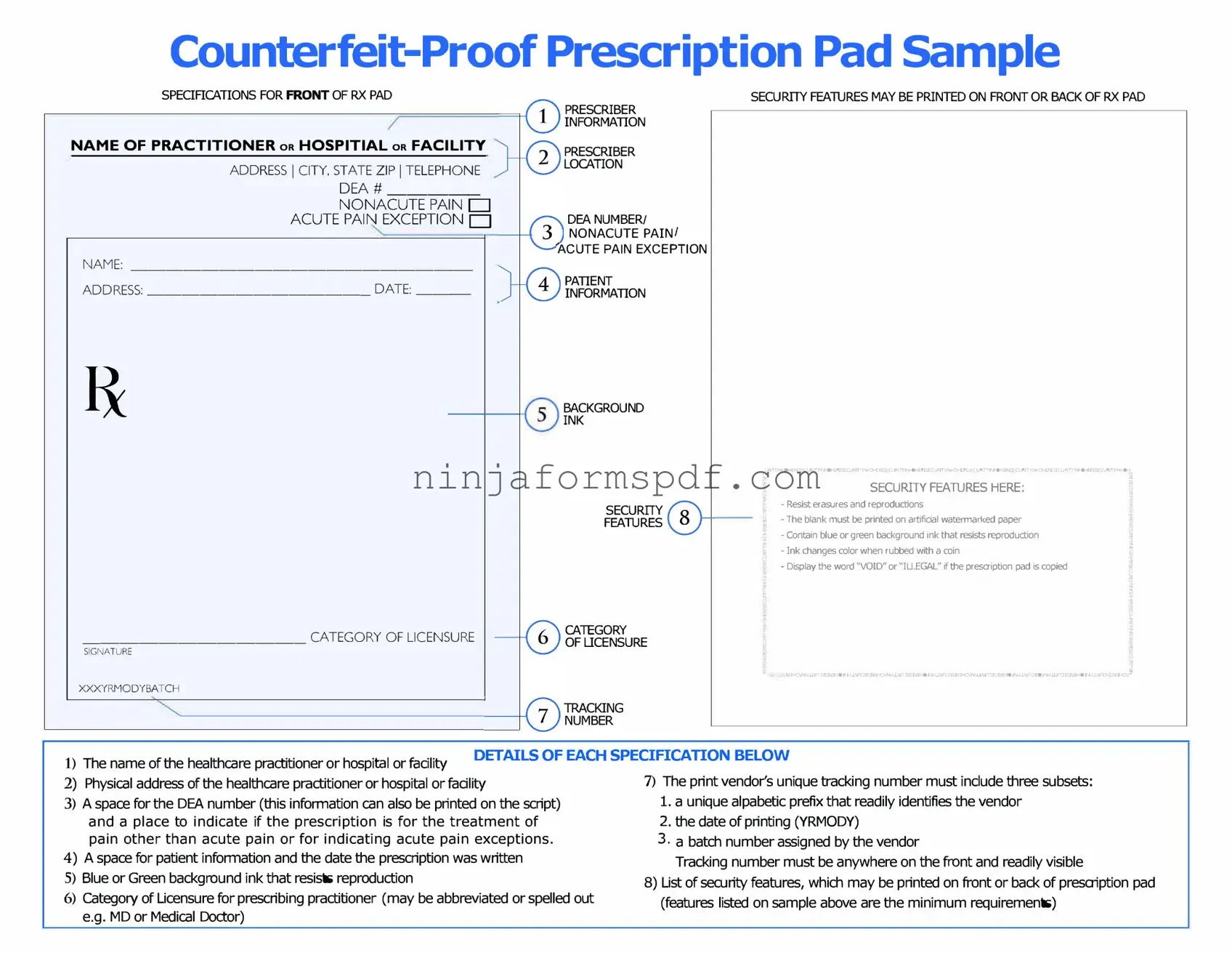 Prescription Pad Form