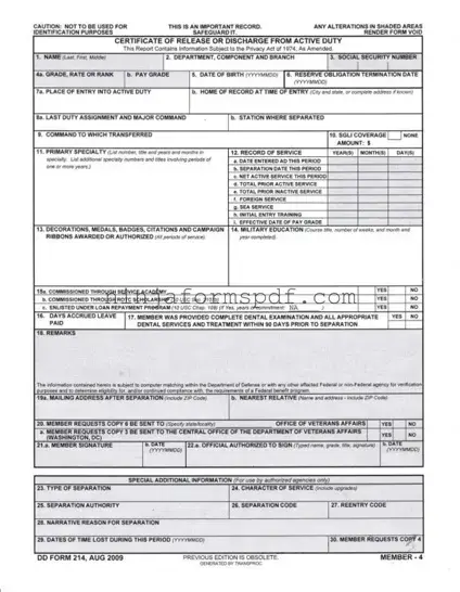 Dd 214 Form