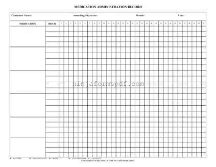 Medication Administration Record Sheet Form