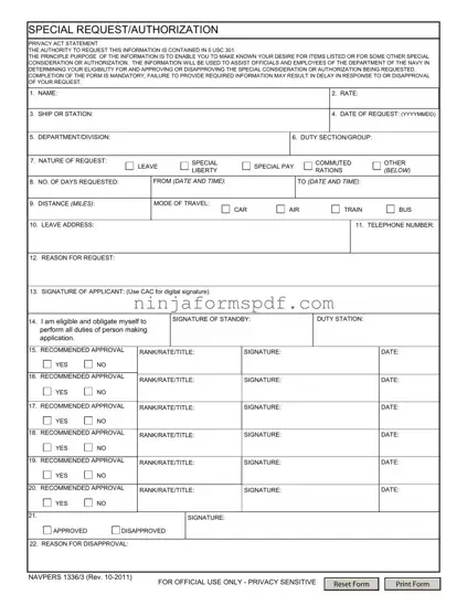 Navpers 1336 3 Form