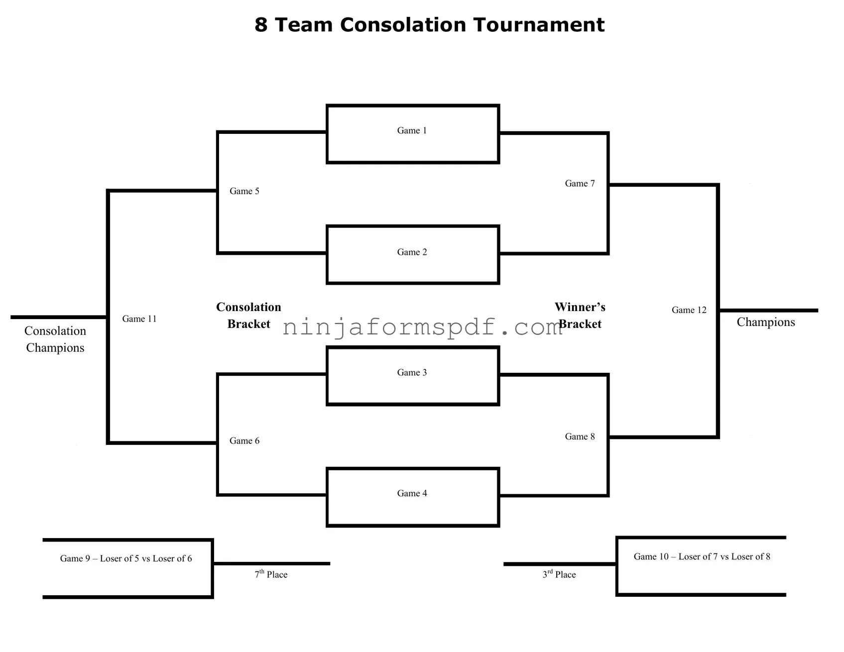 Tournament Consolation Bracket Form
